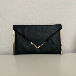 ASOS Black and Gold Envelope Clutch